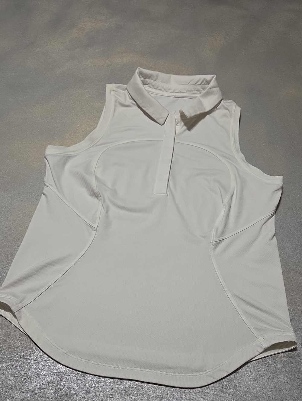 lululemon athletica White Sleeveless Polo Tank
